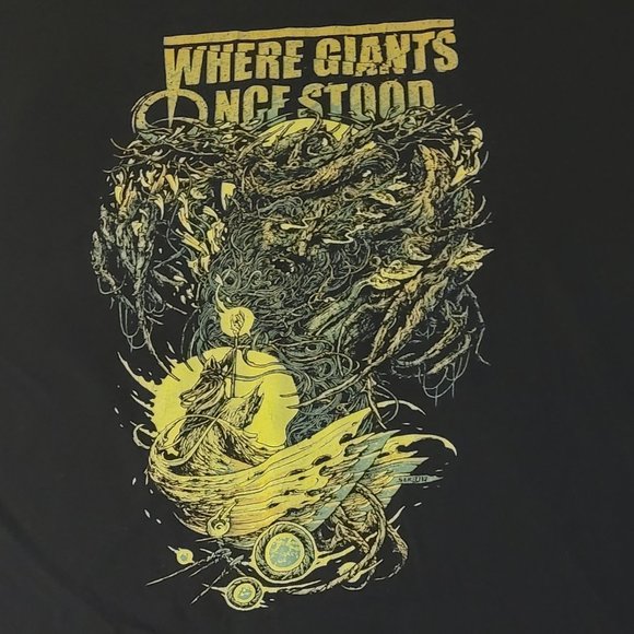 Where giants once stood  mens graphic tee size xl - Picture 2 of 4